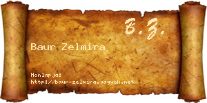 Baur Zelmira névjegykártya